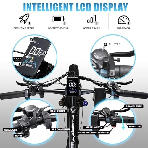 Folding Electric Bicycle for Adults, 20” Fat Tire Ebike with 23AH Removable Battery, 2000W 32MPH Commuting Bike - Image 5