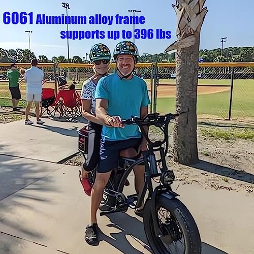 2000W Dual Motor Electric Bike for 2 Adults, 2 Person AWD Ebike, 30 MPH 48V 18AH Fat Tire Mountain E Bikes, Two People E Bike for Hunting, 20” Adult Electric Bicycles for Men & Women - Image 4