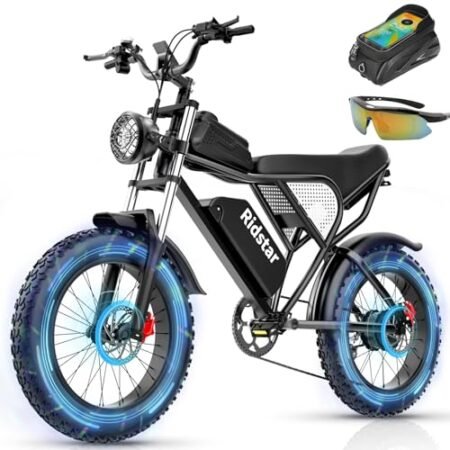 Electric Bike for Adult, 1000/1500W Motor 20 inch Fat Tire Ebike,Up to 30/33MPH & 50-70Miles,15/20AH Removable Battery, 7 Speed Gear Hydraulic Brakes Electric Motorcycle Bicycle
