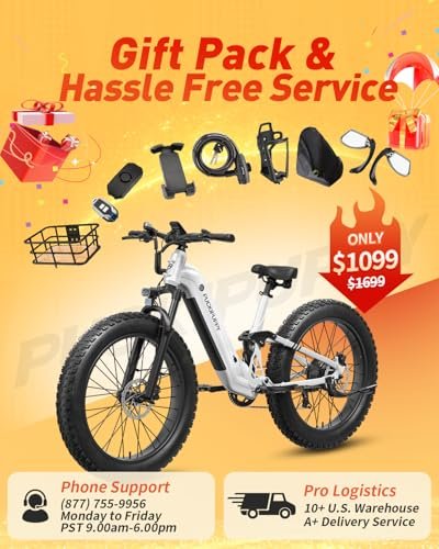 Electric Bike for Adults 960W, 48V 20AH Battery Adult Electric Bicycles, 26″ Fat Tire Full Suspension Step-Thru Ebike, 28MPH Mountain Ebike, 7 Speed, 80Miles Range, UL Certified-Boxer ST - Image 4