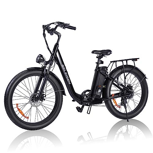 Electric Bike for Adults, 1200W Peak 30MPH Electric City Cruiser Bicycle, 26″ x 3.0 Fat Tire Step-Thru Ebike with 48V 16AH/14.5AH Removable Battery, 7-Speed Folding Electric Commuter Bike - Image 3