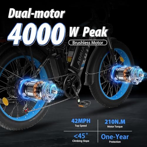 Dual Motor 52V Peak 4000W-30Ah-42MPH Electric Bike for Adults – US Warehouse - Image 6