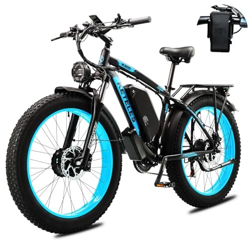 2000W Electric Bike for Adults, 26” Fat Tire Beach Snow Electric Bicycle Dual Motor 23AH Removable Battery 33MPH Mountain Ebikes - Image 5