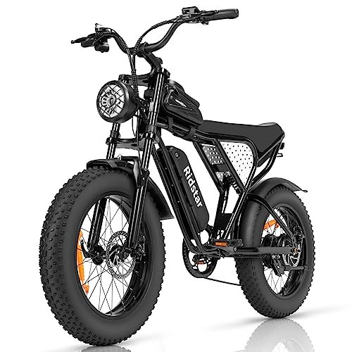 Electric Bike for Adults, 1000/2000W, 25/30/37MPH,48V-52V, 20AH,40AH Battery, Max 50-180 Miles Electric Motorcycle, 20″ Fat Tire Dirt Bike, Shamano 7-Speed E-Bike