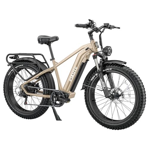 ESKUTE E Bikes for Adults Electric 750W (1500W Peak) Power, Spark X Electric Bicycles 48V 20AH Battery 26 Fat Tire Electric Bike 28Mph 70 Miles Range 7 Speed Hydraulic Disc Brakes - Image 4