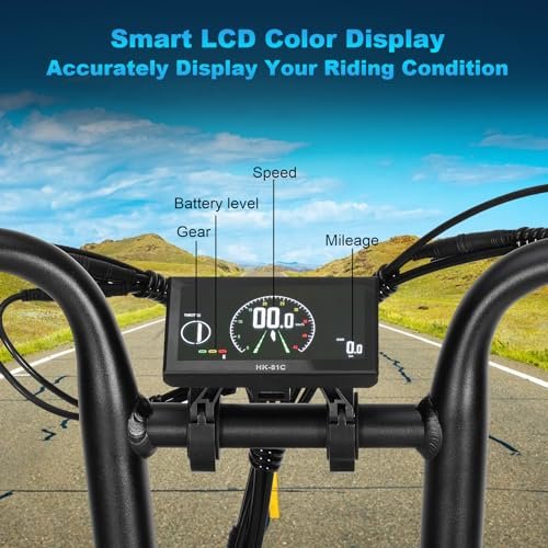 2000W Dual Motor Ebike,48V 30Ah Removable Dual Battery E Bike for Adult,35MPH Electric Bike 20″*4 Fat Tire 7-Speed Hydraulic Disc Brake 120 Mile Range Electric Bicycle Dual Lockbale Suspension - Image 5