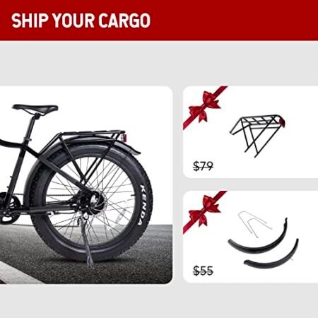 E-Scout, 750W Electric Bike Adults, Up to 60Miles Motor Ebike, 48V 15Ah Battery, 26” Fat Tire 28MPH Men Women Bicycle for Snow Beach Mountain Off Road Commuter