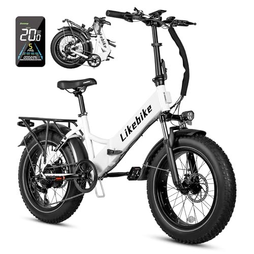 Folding Electric Bike 20″ x 4.0 Fat Tire Electric Bicycle,48V Lithium Removable Battery,Peak 720W Folding Ebike for Adult,5 Pedal-Assist Levels& Large LCD Display,Step Through ebike for Adult - Image 4