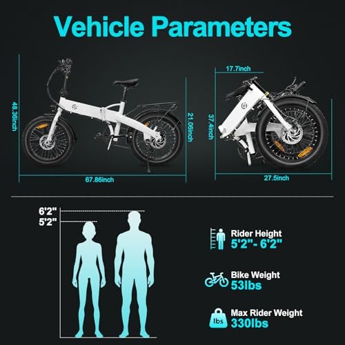 Electric Bike for Adults 750W Motor Foldable Bikes Up to 24 MPH Long Range Ebike for Adult 48V Removable Battery 20″ Fat Tire 5 Speed Modes EBike ZL2006 UL 2849 Certified City Urban Commuting Bicycles - Image 3