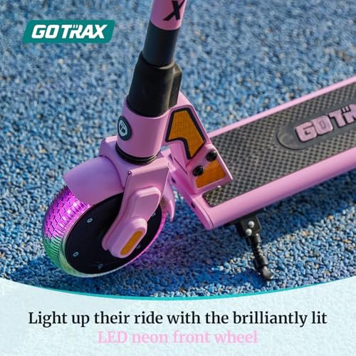 Gotrax GKS Lumios Electric Scooter for Kids 6-12, Thumb-Button Control, 150W Motor and 6″ LED Front Wheel Kick Scooter, Up to 6.25 Miles and 7.5mph, UL Certified Kids Electric Scooter - Image 5