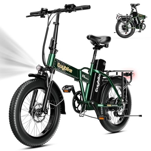 Foldable Electric Bike for Adults, 30+MPH, 48V 20Ah Removable Lithium Battery up to 80Miles, 20″ Fat Tire 1000W Peak Dirt Ebike Adult Electric Bicycle for City Commute Beach Mountain E Bike