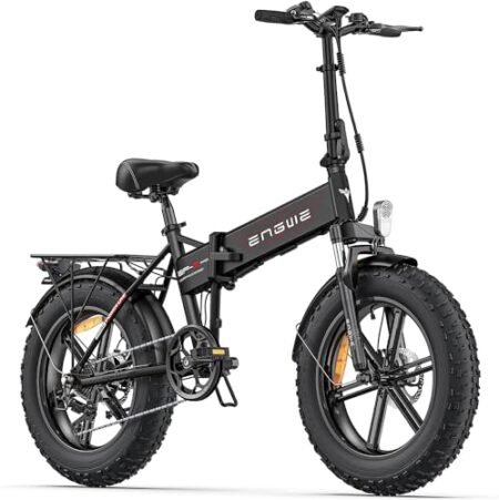 ENGWE EP-2 PRO 1000W Folding Electric Bicycle for Adults, 20″ 4.0 Fat Tire Dirt Bike with 48V 13AH Battery Up to 28MPH 75Miles, 7-Speed All Terrain Ebike for Mountain Beach Snow
