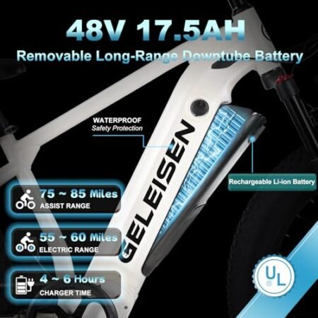 Electric Bike for Adults, 26″ x 4.0 Fat Tire Electric Bicycles with 48V & 17.5AH Removable Battery, 1450W Peak Powerful Motor Ebike, 32MPH Max Speed Electric Mountain Bike with 7-Speed