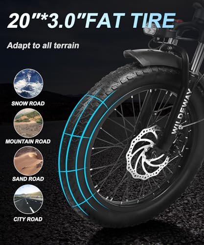 Electric Bike with 32Ah Battery 750W 28MPH Motor, 20 inch Fat Tire Folding Electric Bike, Urban City Commuter Ebikes for Adults Men Women, Electric Bicycle 7 Speed Gear - Image 4