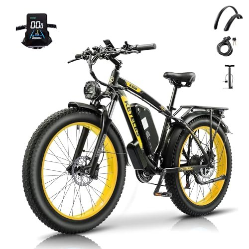 Electric Bike for Adults 1000W 48V 17.5AH Removable Battery 27MPH 26″ x 4″ Fat Tire Snow Beach Mountain Ebike with 21-Speed Shifting Gear Hydraulic Disc Brake City Electric Bicycles - Image 5