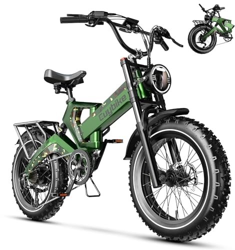 1500W Peak Electric Bike for Adults, 48V 25AH Removable Battery, 30+MPH, 80-100Miles Long Range Foldable Electric Bike, 20″x4.0″ Fat Tire, 8 Speed Magnesium Alloy All Terrain Ebike