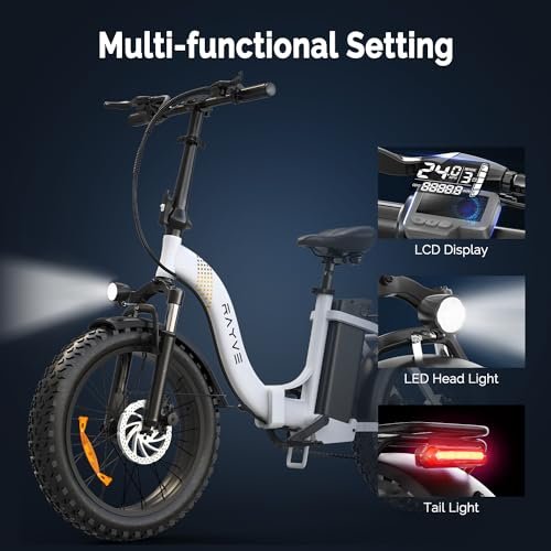 Electric Bike for Adults – 48V 20AH/13AH Battery, 1000W/550W Motor, 7-Speed Foldable Electric Ebike, 26″/20″ Fat Tire, Up to 61/49 Miles Range, Dual Suspension System, UL Certified - Image 3