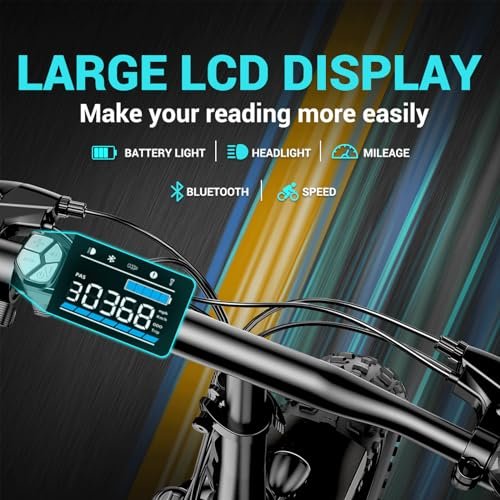 Folding Electric Bike,Foldable Electric Bike,Electric Bike Adults,20″x 4″ Fat Tire,500w Motor Peak 1000w,48V 10Ah Removable Battery,40Miles Range 25Mph,7-Speed Gear,Folding City Ebike for Men Women - Image 5