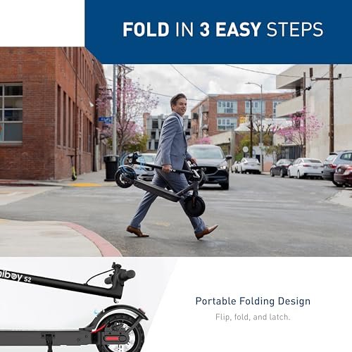 Hiboy S2/S2R Plus Electric Scooter, 8.5″/9″ Tires, Up to 17/22 Miles Range, 350W Motor & 19 MPH Portable Folding Commuting Electric Scooter for Adults with Double Braking System and App - Image 4