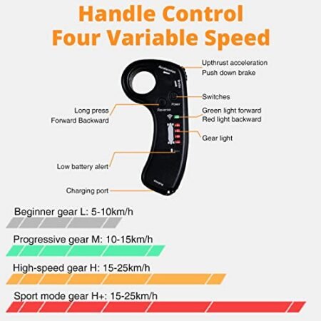 H3 DIY Electric Skateboard Kit with Remote, Electric Longboard Kit for Adults ＆Teens Beginner with Battery Pack, 480W Motor, Top Speed of 16 MPH, 9.3 Miles Range, 4 Speeds Adjustable