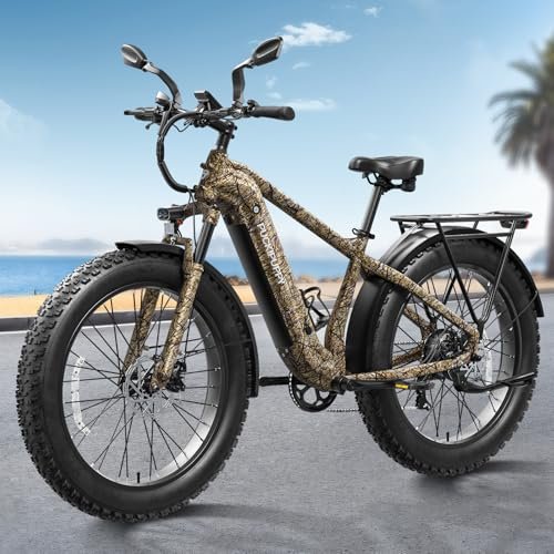 Electric Bike for Adults, 26″ Fat Tire Electric Mountain Bike with 750W, 48V 15AH Removable Battery Ebike, 28MPH Aluminum Frame E Bike with 7-Speed and Front Suspension Beagle - Image 6