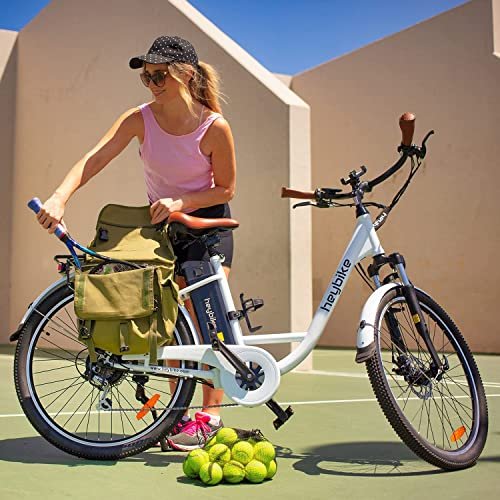 Heybike Cityscape Electric Bike for Adults with 350W Motor Peak 500W, 23mph Max Speed, 26″ Electric Commuter Bike with UL Certified 360WH Removable Battery up to 40 Miles,7-Speed and Front Suspension - Image 4