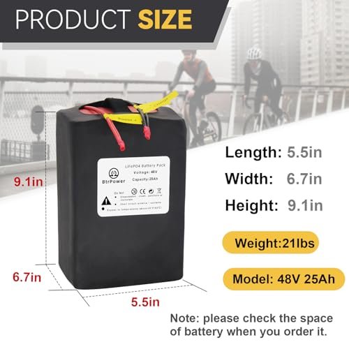 36V/48V/52V/60V/72V Ebike Battery 8AH 10AH 20AH 30AH-60AH Lithium ion/LiFePO4 Battery Pack with Charger for 200W-4000W Motor,Electric Bike,Scooter,Motorcycle - Image 4