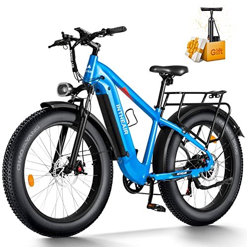 Electric Bike – 750W Motor Ebike for Adults, 26″ Fat Tire Electric Bicycle, 48V 14.5AH Removable Battery, 28MPH Snow Beach Mountain E Bike, 7 Speed, LCD Display - Image 4