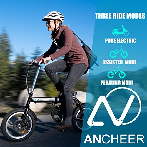 ANCHEER Folding Electric Bicycles, 16-inch Electric Bike with 8Ah Removable Battery, 15-30 Miles Range Power-Assist City Ebikes for Adults - Image 5