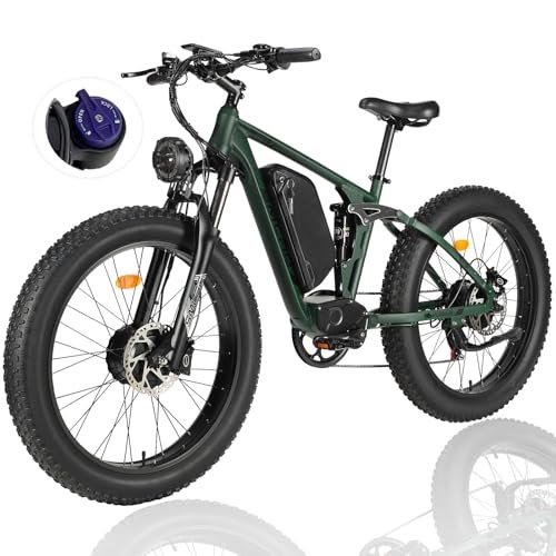Electric Bike for Adults, Nexusrider Su7 2000W Dual Motor Electric Bicycle, 7 Speed 35MPH MTB, 48V 22.4AH 26 in Fat Tire Ebike with Full Suspension, 90 Miles Single & Dual Drive Switching - Image 4