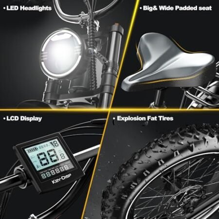 Folding Electric Bike for Adults,1500W Motor(Peak 2000W),35MPH 100Mile,48V 25Ah Battery,20″ x 4.0 Fat Tire Foldable Electric Bicycle,Electric Mountain E-Bike,Hydraulic Disc Brake E-Bike