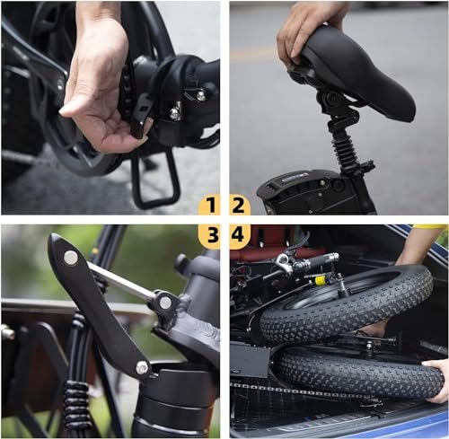 Folding Electric Bike 20” Fat Tire Ebike for Adult, 2000W 32MPH Electric Bicycle with 48V 23AH 1104WH Removable Battery 7 Speed City Bike - Image 3
