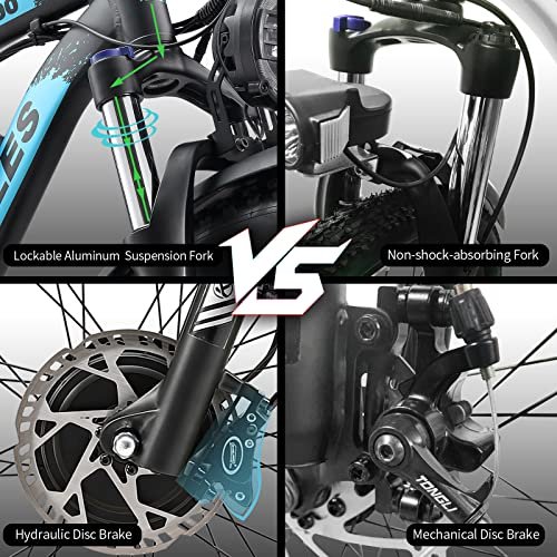 2000W Electric Bike for Adults, 26” Fat Tire Beach Snow Electric Bicycle Dual Motor 23AH Removable Battery 33MPH Mountain Ebikes - Image 6