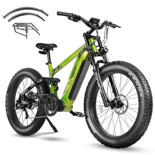 Cyrusher Ranger 26Inch Electric Bike, 52V 20Ah 1040Wh 56Miles EBike, Air Suspension, Hydraulic Disc Brakes, 4Inch Fat Tires - Image 4