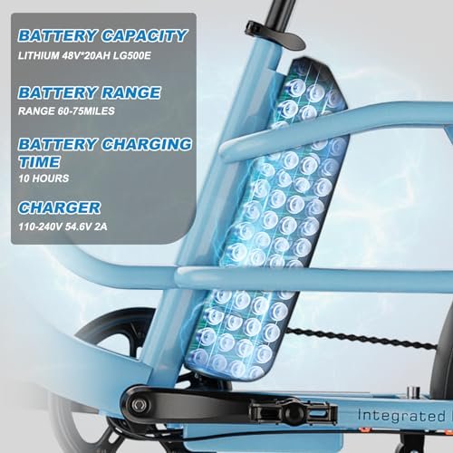 ABORON Electric Bike, 350LBS Loading Aluminum Ebike, 48V Lithium Battery UL Certified, 7-Speed Fat Tire E-Bicycle - Image 5