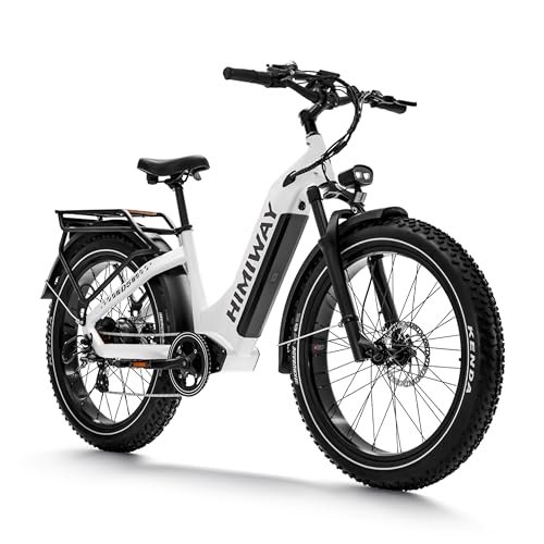 Himiway Zebra D5 26″x4″ Electric Bike, 80Miles Range 48V 20Ah Battery 750W Ebike, 400LBS Payload, 25MPH, 7 Speed