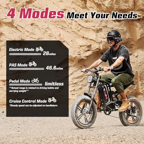E2 Electric Bike for Adults,750W Ebike with 48V13Ah Removable Battery,All-Terrain 20″ Fat Tire Electric Bikes Up to 28MPH & 46.6Miles,Full Suspension,Cruise Control,UL Certified,Moped E-Bike - Image 3