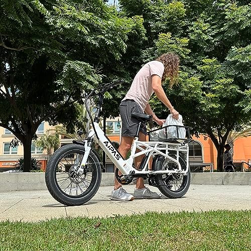 Electric Bike for Adults, 48V 28.4Ah/14.4Ah LG Dual Battery Cargo Ebike, 140 Miles Long Range, 1330W Peak Motor, Fat Tire Electric Bike, Step Through Electric Bike for Carrying Passenger or Kids - Image 4