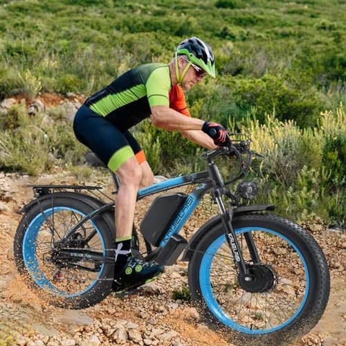 2000W Electric Bike for Adults Dual Motor Ebike 26″ Fat Tire Mountain Electric Bike 30 MPH – 23AH 48V Removable Battery – 21 Speed Electric Bicycle E Bike Hydraulic Disc Brake