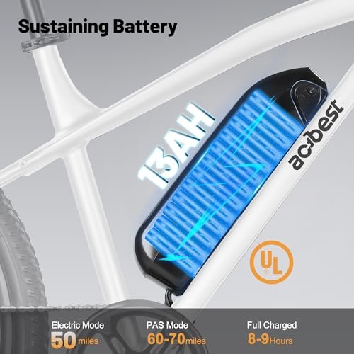 Race Electric Bike for Adults Ebike,Peak 750W Brushless Motor,Removable Battery,Commuting Electric Mountain Bike,Up to 22MPH 7-Speed Electric Bicycle with Fork Suspension - Image 6