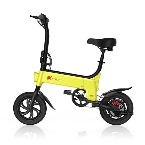 SISIGAD Electric Bike for Adults Teens, 300W Powerful Motor,12 Inch Tires and 15MPH Electric Bicycle, 15 Miles Long Range Mini E Bike with Disc Brakes - Image 5