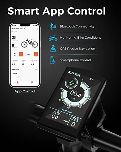 XL 750W Folding Electric Bike,Mobile Phone App Control Ebike, 8-Speeds Ebike for Adults 48V 15AH Removable Hidden Battery City Ebike 20″ 4.0 Fat Tire Commuting Ebike - Image 3