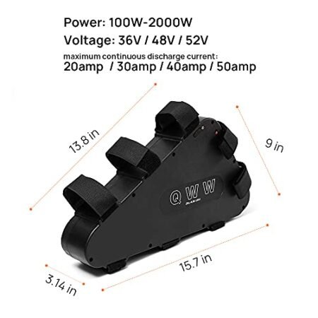 QWW 52V20AH30amp Electric Bicycle Lithium Battery, Output Power 0-2500W