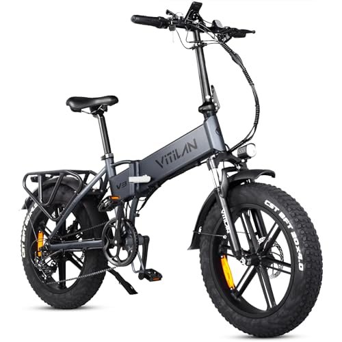 V3 Electric Bike for Adults, Folding Fat Tire Ebike 750W 20” x 4.0″ 28MPH E-Bike 48V 13AH Electric Bicycle Shi-Mano 7-Speed - Image 3