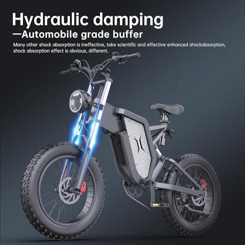 X20 Electric Bike for Adults 2000W Electric Dirt Bike with 48V 35AH Removable Battery, Hydraulic Oil Brake, Shamano 7-Speed, 34MPH, Max Range 75 Miles Mountain Electric Bicycle - Image 3