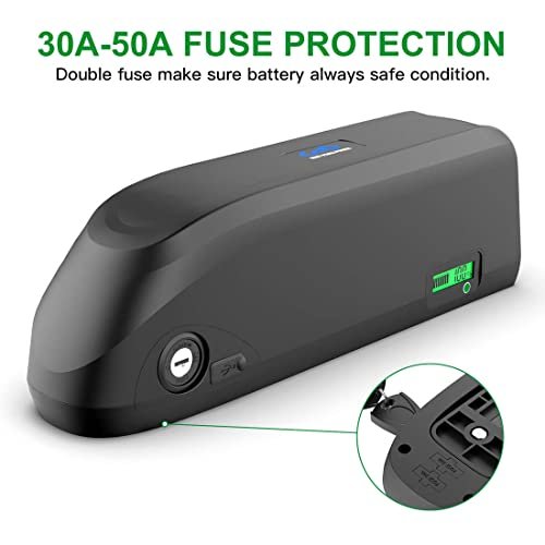 UNIT PACK POWER Rad Power 48V/52V 17.5/ 20Ah Ebike Battery for Rad Runner/Rad City Replacement – Lithium Ion Battery for 500W 750W 1500W Bafang / Other Ebike Conversion Kit(fit Rad Power/Runner/City)