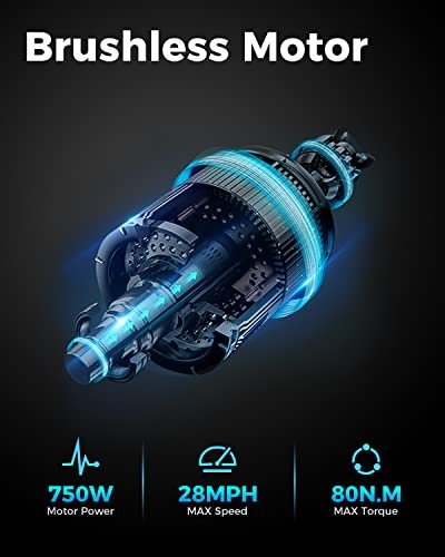 XL 750W Folding Electric Bike,Mobile Phone App Control Ebike, 8-Speeds Ebike for Adults 48V 15AH Removable Hidden Battery City Ebike 20″ 4.0 Fat Tire Commuting Ebike - Image 6