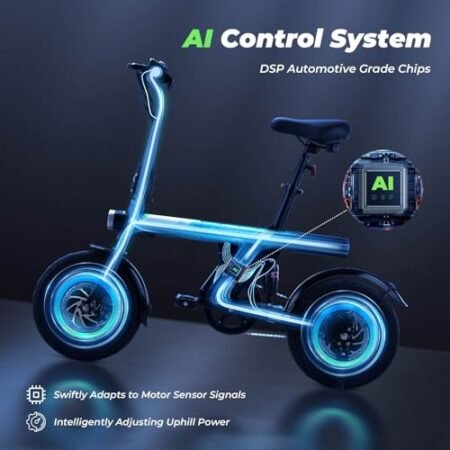 isinwheel U1 Electric Bike for Adults 750W Peak Motor, 20 mph Folding Ebike, 14″ Adults Electric Bicycles with Smart Uphill, 280.8Wh Battery, 25 Miles PAS Range, Mini E Bikes for Adults and Teens