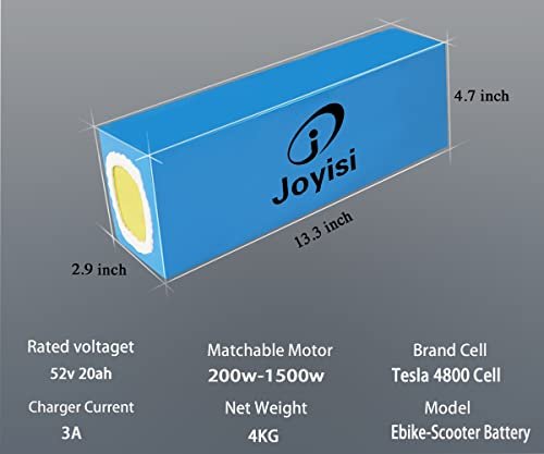 Joyisi 36V 48V 52V /10Ah 20Ah Ebike Battery for 200W to 1500W Electric Bike Bicycle, Scooter and Other Motor - Image 7