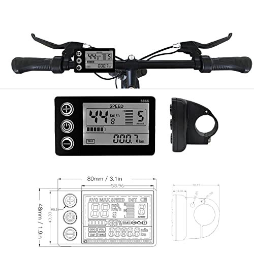 VBESTLIFE Front Wheel Electric Conversion Motor Kit, 20 Inch 48V 1500W Electric Bike Front Drive Motor Wheel Kit with 35A Controller LC?S866 Meter Shifter Assist Sensor - Image 4